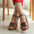 Ethnic Bloom Heels