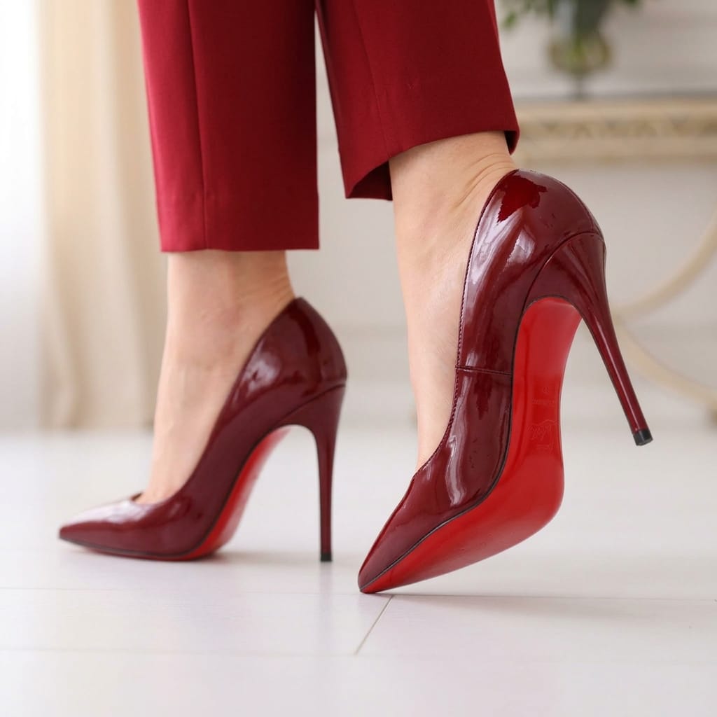 RED BLOSSOM CHERRY HEEL