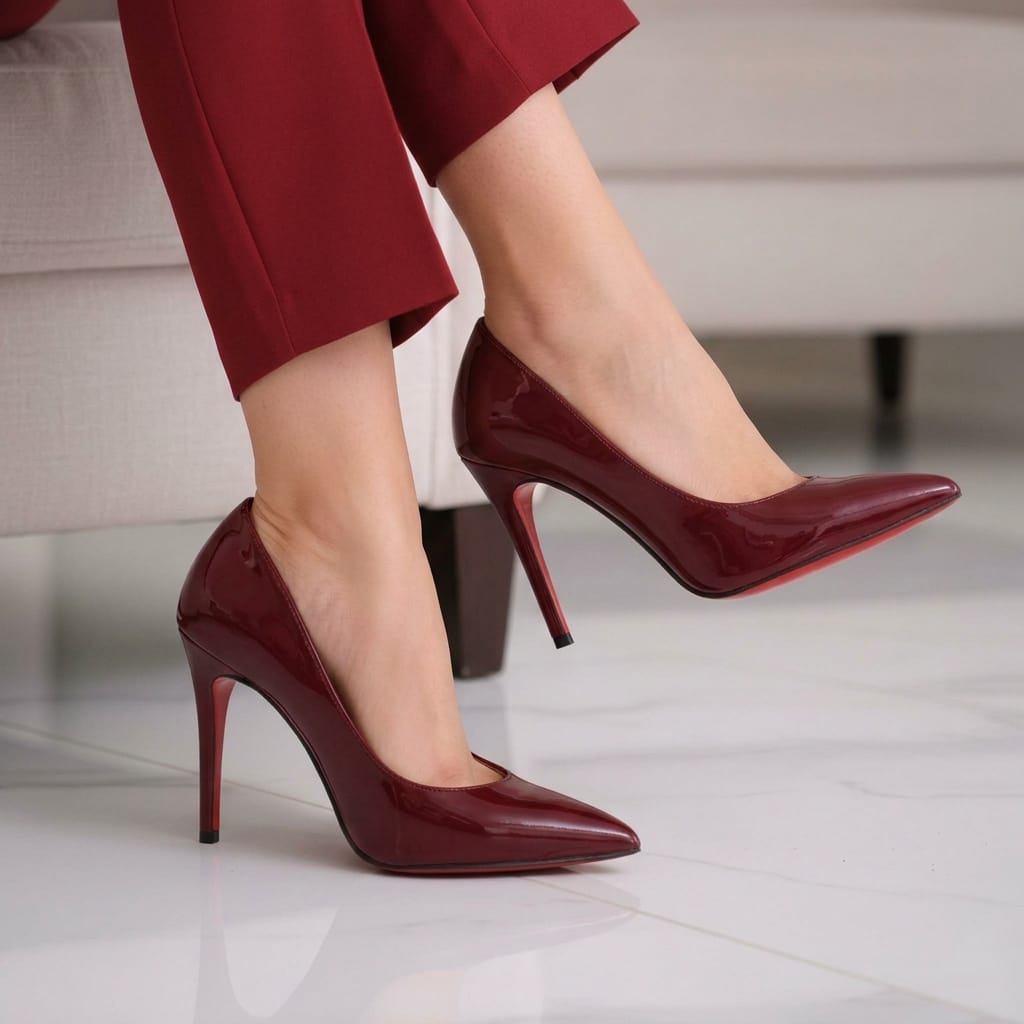 RED BLOSSOM CHERRY HEEL