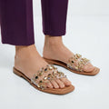 GOLD STUDDED SLIDES