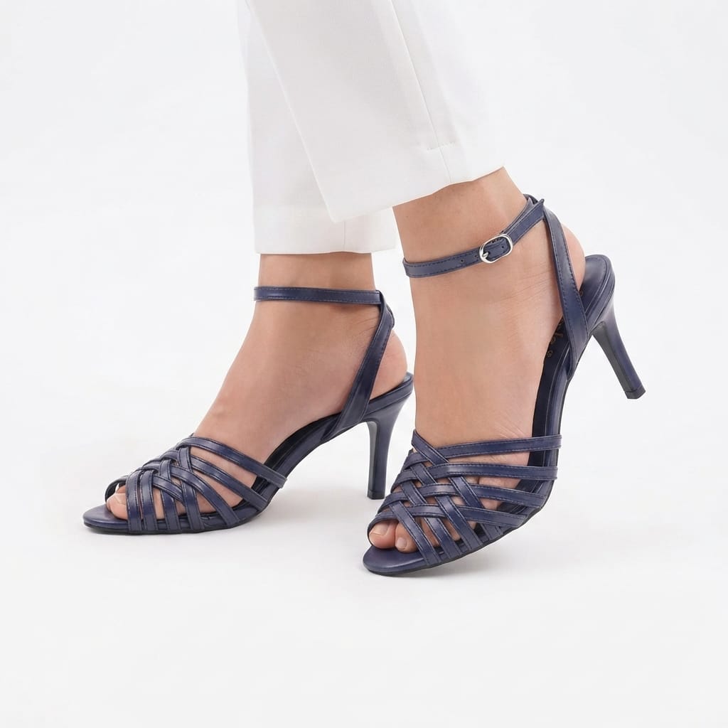 NAVY BLUE STRAPPY HEELS
