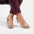 ROSE GOLD STRAPPY HEELS