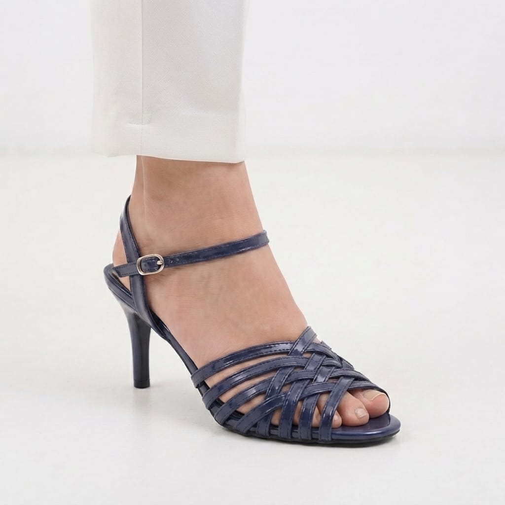 NAVY BLUE STRAPPY HEELS