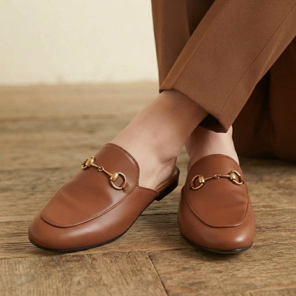 CLASSIC HORSEBIT LEATHER MULE