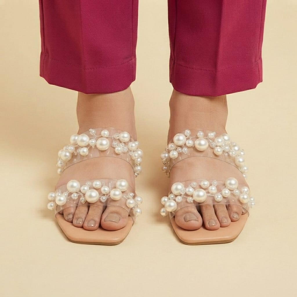 PEARL EMBELLISHED TRANSPARENT