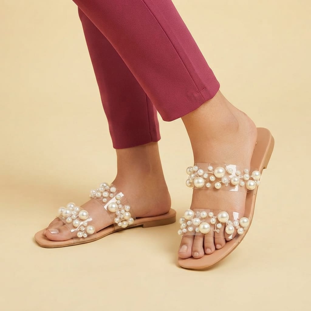 PEARL EMBELLISHED TRANSPARENT