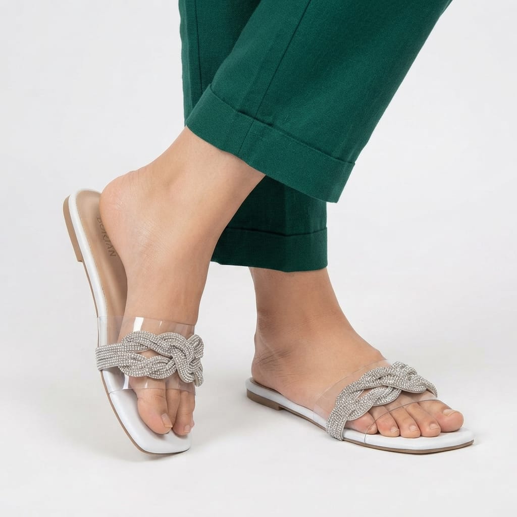 SILVER KNOT DETAIL FLAT