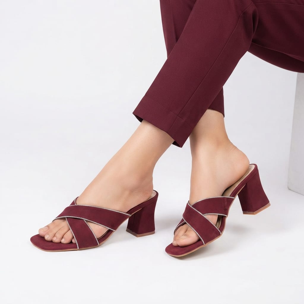 BURGUNDY CRISS-CROSS