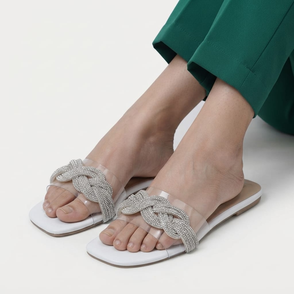 SILVER KNOT DETAIL FLAT