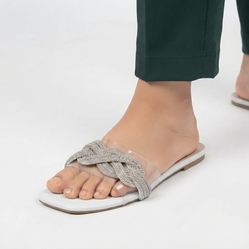 SILVER KNOT DETAIL FLAT