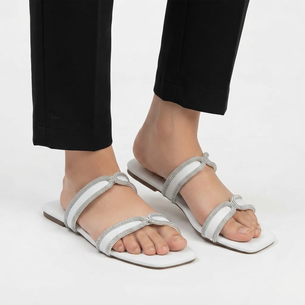 WHITE RHINESTONE