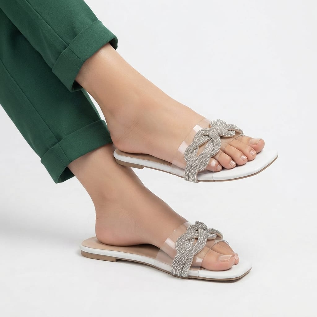 SILVER KNOT DETAIL FLAT