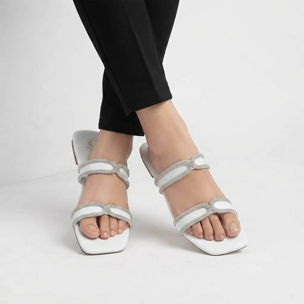 WHITE RHINESTONE