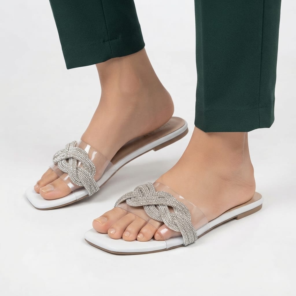 SILVER KNOT DETAIL FLAT