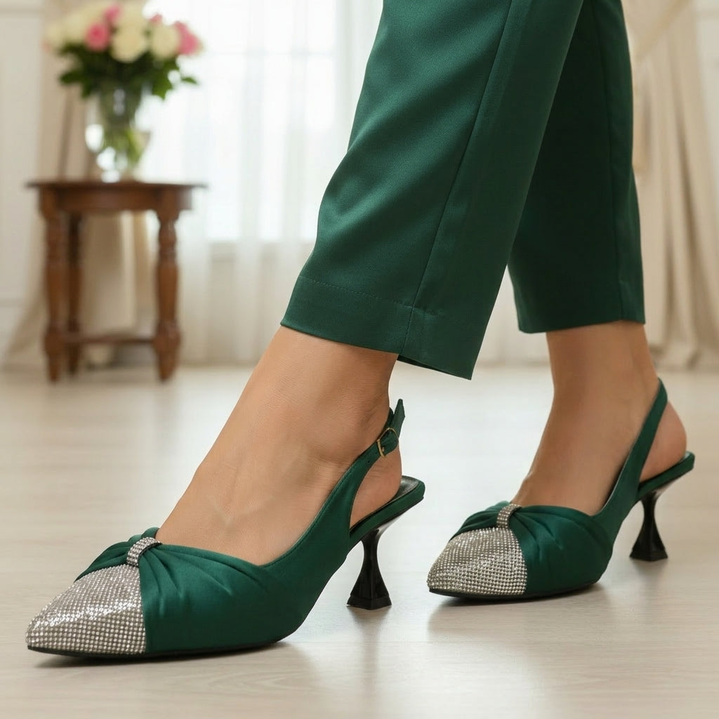 Elegance Studded Pointed Heels