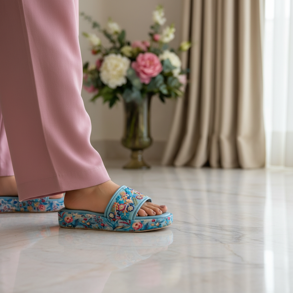 Turquoise Garden Wedges