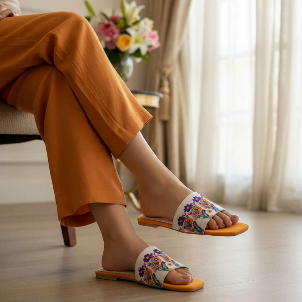 Golden Petal Flats