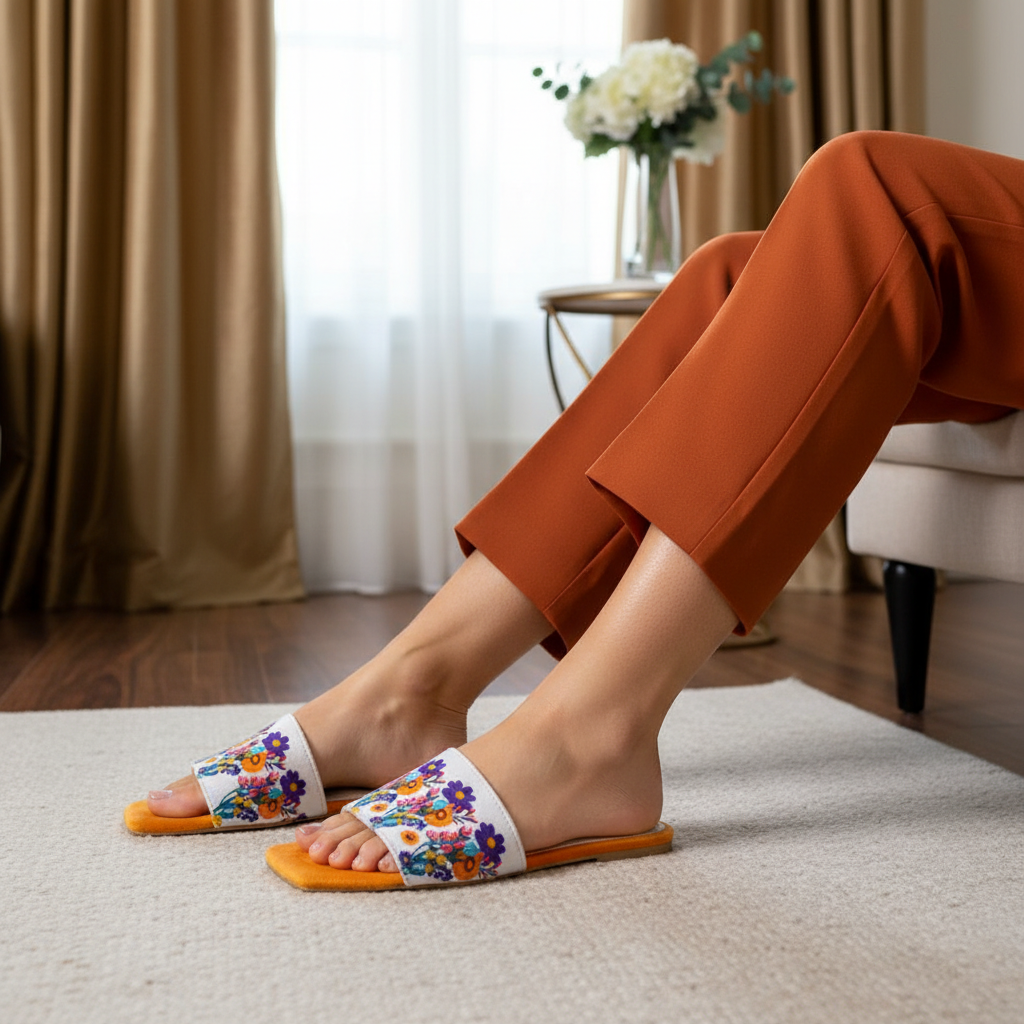 Golden Petal Flats