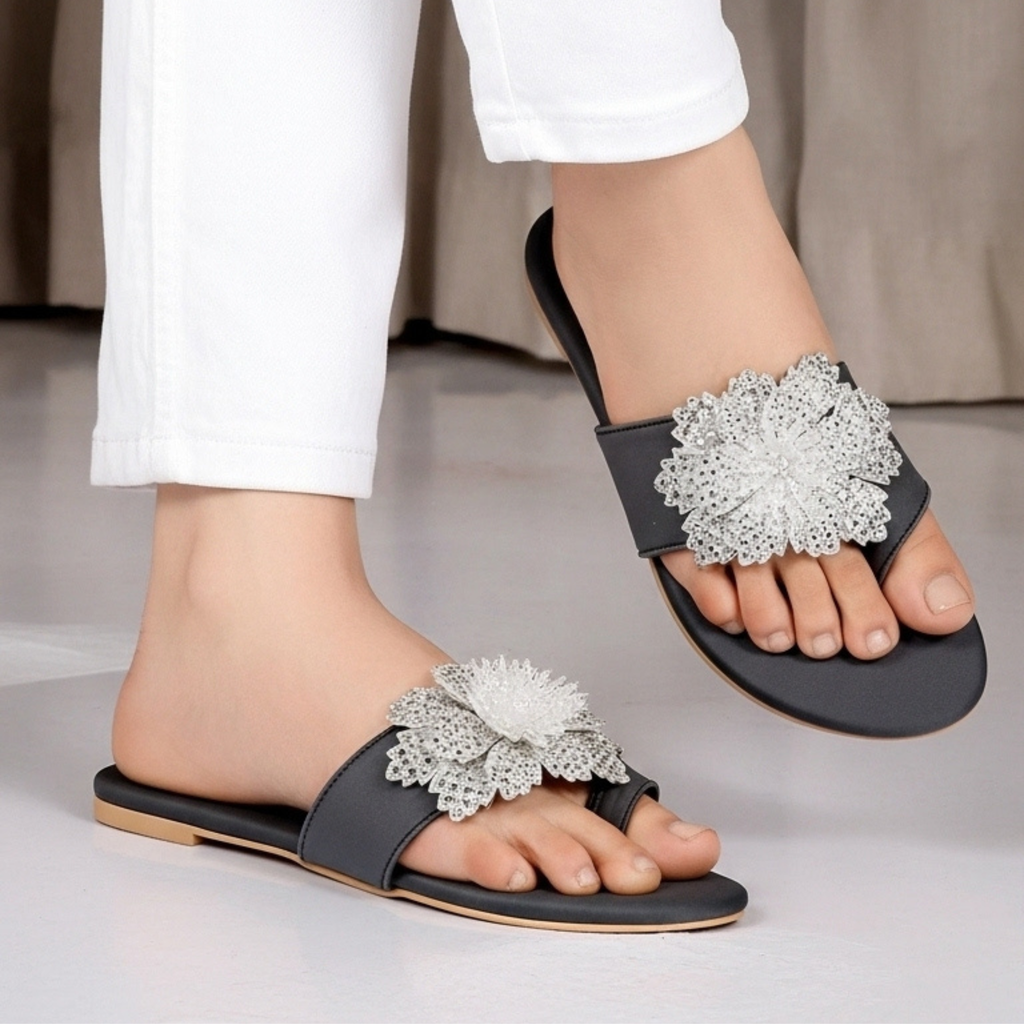 Silver Dahlia Slides