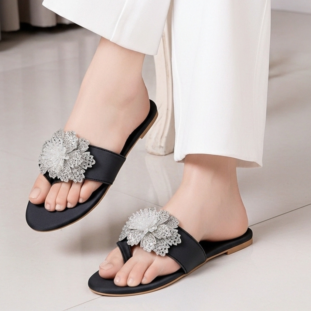 Silver Dahlia Slides