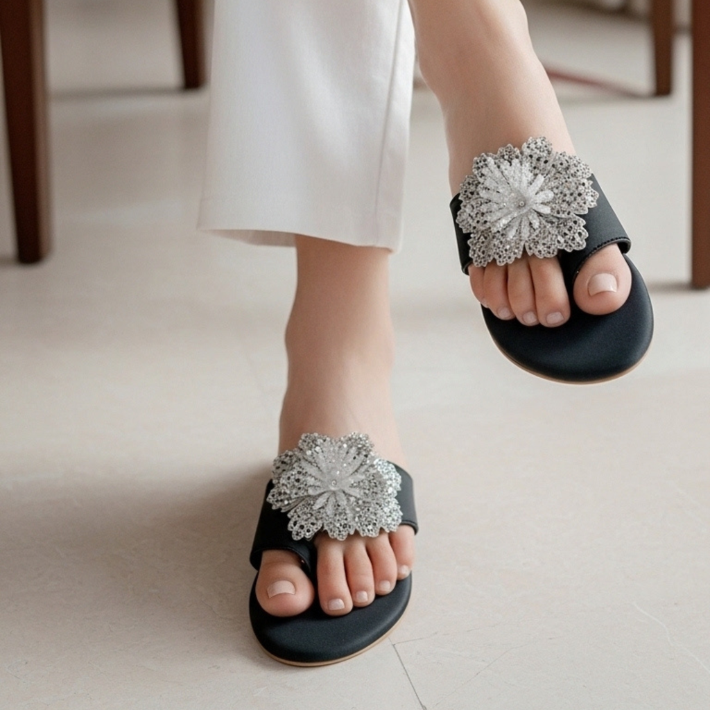 Silver Dahlia Slides