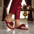 Crimson Bloom Flats